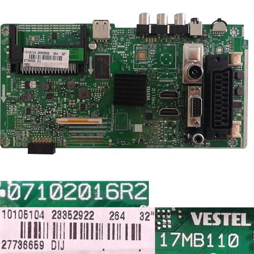Placa Main VESTEL 117MB110, 23352922, 07102016R2, Telefunken TE32287B35ZXD