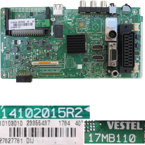 Placa Main VESTEL 17MB110, 14102015R2, 23355437, Telefunken TE40282S25TXH