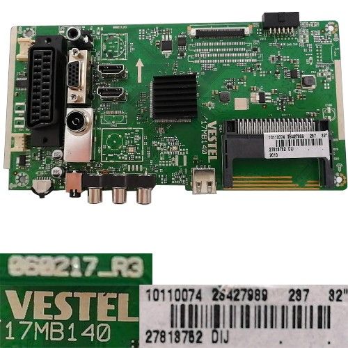 Placa Main VESTEL 17MB140, 060217_R3, 28427989, Telefunken TE32FHS27TXH