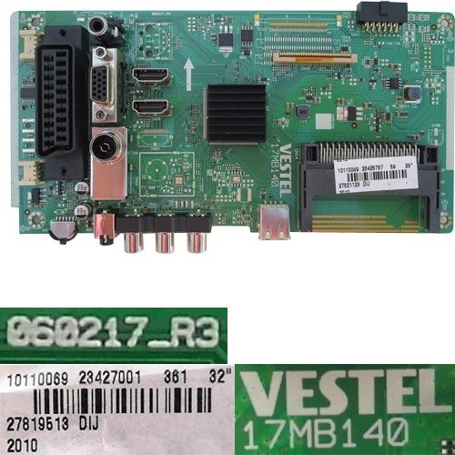 Placa Main VESTEL 17MB140, 23424034, 060217_R3, Telefunken TE32470S27TXDW