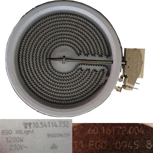 Resistencia Vitro 60.16172.004, 10.54114.732, 9000086139, Balay 3EB712L/01 1200w 230V 16,5 cm