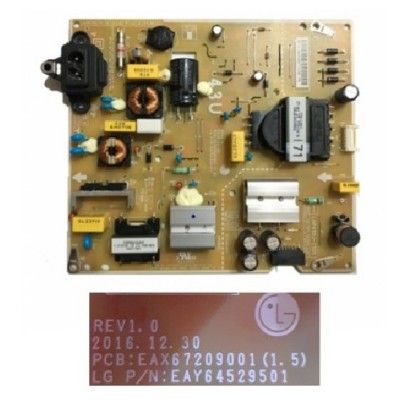 Fuente de Alimentacion LG EAX67209001 1.5 EAY64529501 LGP43DJ-17U1 LG 43UK6470PLC