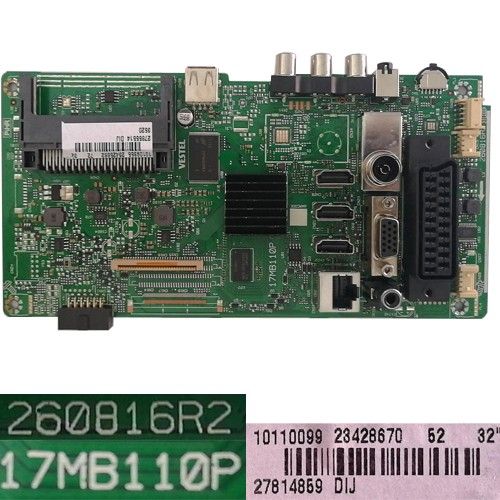 Placa Main Vestel 17MB110P, 260816R2, 23428670, Telefunken TE32WHB35Z2D
