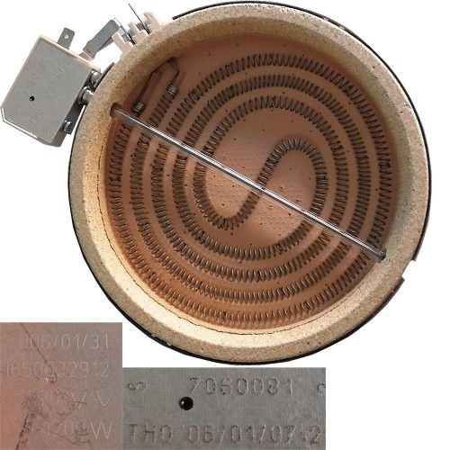Resistencia Vitro 7060081, 1650632912, 230V 1200W, 16cm, Nodor 3357