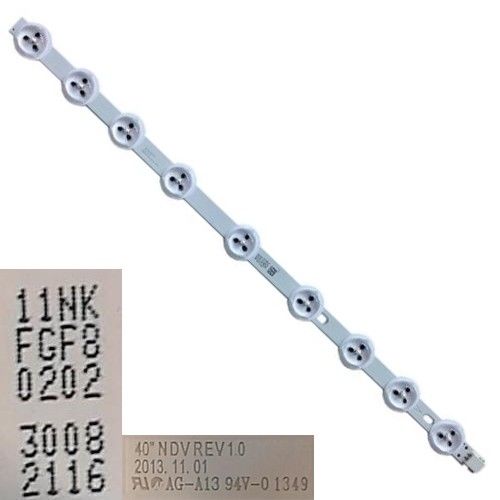 Tira 9 leds 40´´ NDV REV1.0, 30082116 A, Telefunken TE39182N25F1C10 UD-LED