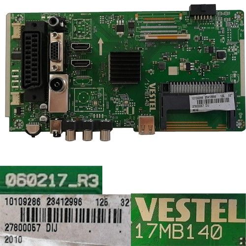 Placa Main Vestel 17MB140, 23412996, 060217_R3, Telefunken XH32D101