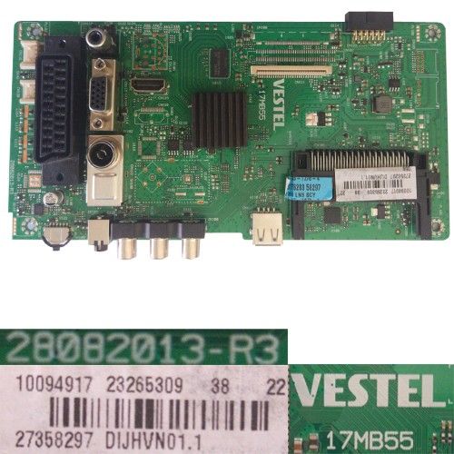 Placa Main Vestel 17MB55, 23265309, 28082013-R3, Telefunken TE22283B30FC10E