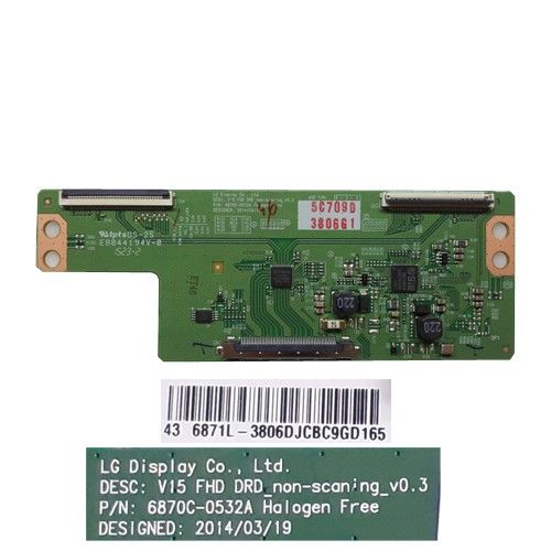 Placa T-Con 6870C-0532A, 6871L-3806DJCBC9GD165 LG 43LK5900PLA