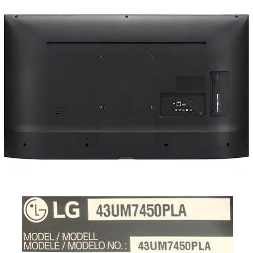 Carcasa Trasera Negra LG 43UM7450PLA, NUEVA