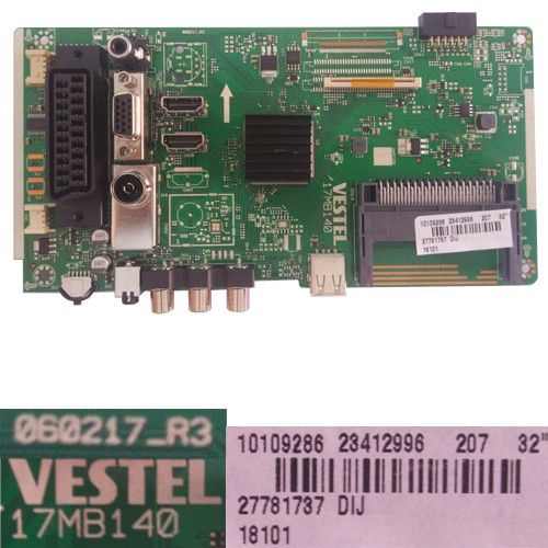 Placa Main VESTEL 17MB140, 060217_R3, 23412996, Telefunken TE32472S27TXD