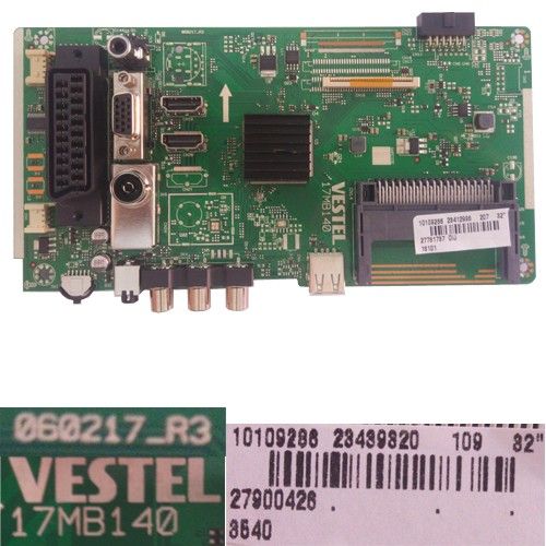 Placa Main VESTEL 17MB140, 060217_R3, 23439320, Telefunken TE32472S27TXD