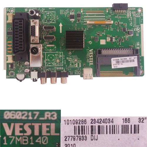 Placa Main VESTEL 17MB140, 060217_R3, 23424034, Telefunken TE32472S27TXD
