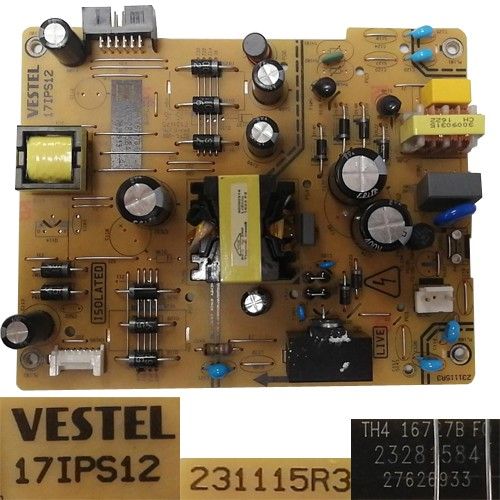 Fuente Alimentación Vestel 17IPS12, 231115R3, 23281584, Telefunken TE43282B34C2K