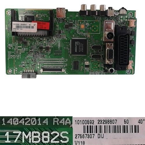 Placa Main Vestel 17MB82S, 14042014 R4A, 23298807, Telefunken TE40282N25CXH