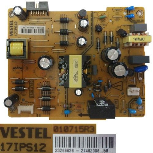 Fuente Alimentación Vestel 17IPS12, 010715R3, 23269638, Telefunken TE49283N25F1C10D
