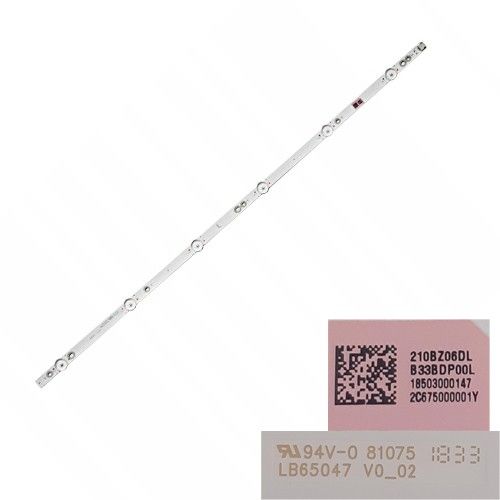 Tira 6 leds PHILIPS 65PUS6523/12  LB65047 V0_02, 210BZ06DL TYPE L (SWAP)