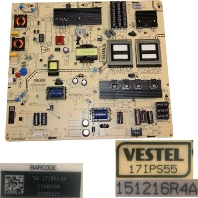 Fuente Alimentación Telefunken Vestel 17IPS55 151216R4A 17109A RA 23406989 27885221