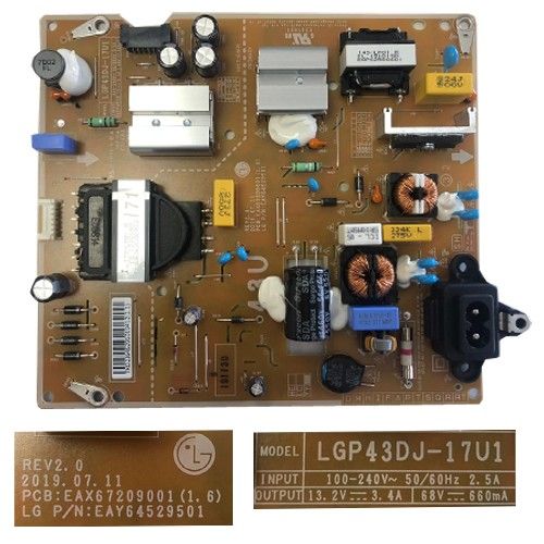 Fuente de Alimentacion LG EAX67209001 1.6 LGP43DJ-17U1 LG 43UM7100PLB