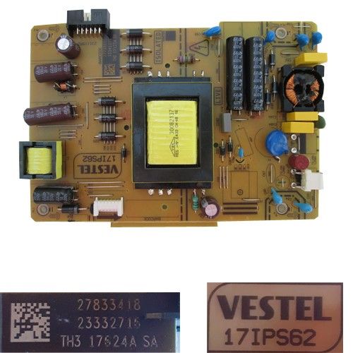 Fuente Alimentación VESTEL 17IPS62, 23332716,Hitachi 32HB4W05I