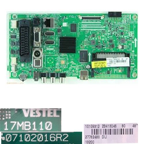 Placa Main Vestel 17MB110, 07102016R2, 10109312 23413046, Telefunken TE48282S25Z2K