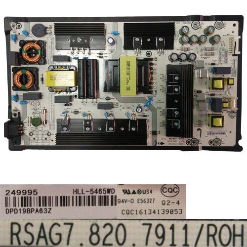 Fuente Alimentación RSAG7.820.7911/ROH, HLL-5465WD, CQC16134139053, Hisense H65B7500