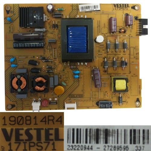 Fuente Alimentación Vestel 17IPS71, 190814R4, 23220944, Telefunken TE32275B311T10D