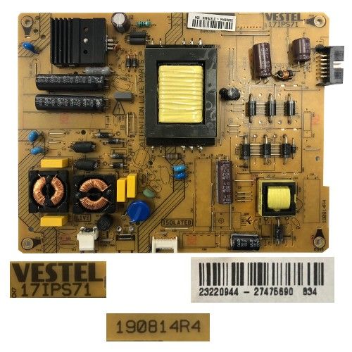 Fuente Alimentación Telefunken TE40283N25F1C10D Vestel 17IPS71 190814R4 23220944 27475690