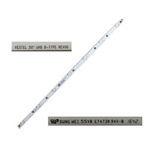 Tira 7 leds SUNG WEI55V0 E74739 94V-0, VESTEL 50´´,TYPE B,  Telefunken TE50292S26Y2P