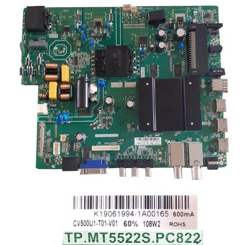 Placa Main TP.MT5522S.PC822. K19061994-1A00165 TELESYSTEM SOUND 50 SMART 4K