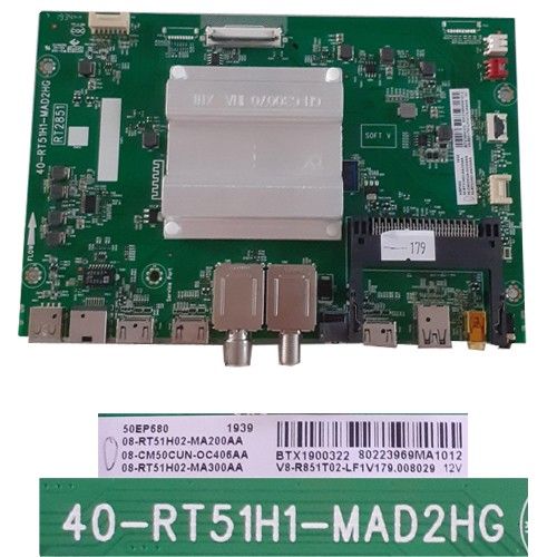Placa Main 40-RT51H1-MAD2HG, BTX1900322 TCL 50EP680