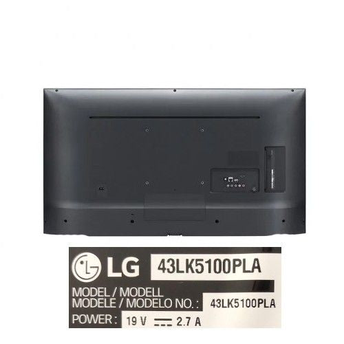 Carcasa Trasera Negra LG 43LK5100PLA NUEVA