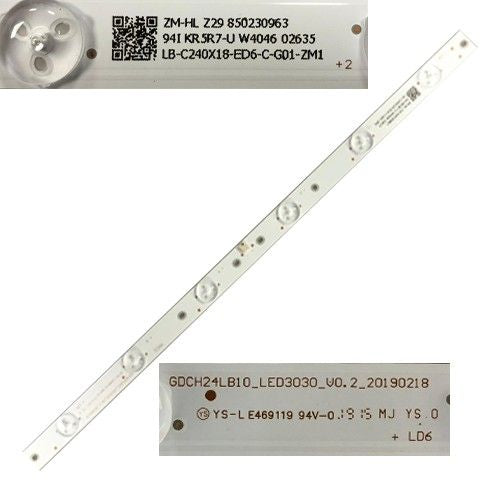 Tira 6 leds YS-L E469119 94V-0, Saba SA24S44N