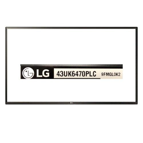 Marco Frontal Negro LG 43UK6470PLC NUEVA