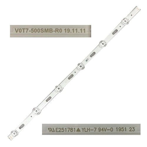 Tira 6 Leds Samsung UE50TU7170UXZT, YLH-7 94V-0 1951, V0T7-500SMB-R0