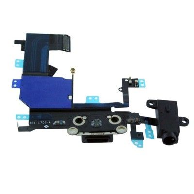 Cable Flex Conector de Carga, Microfono, jack audio..., Negro, iPHone 5c