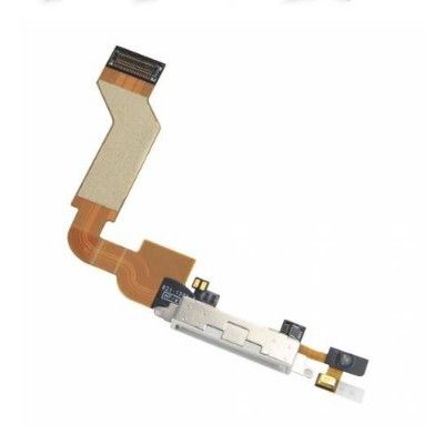Cable Flex Conector de Carga, Microfono..., Blanco, iPhone 4s