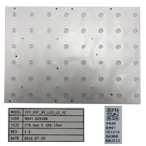 Placa 192 Leds BN41-02706A, Samsung QE75Q950RBT, 19Y_Q900_75_LED_LD_PCB