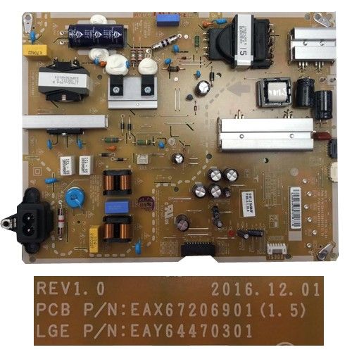 Fuente Alimentación LG 65UK6750PLD, EAX67206901(1.5) EAY64470301