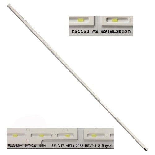 Tira Leds LG 65UK6750PLD, R TYPE, K21123 A2 6916L3052A, V17 ART3 3052