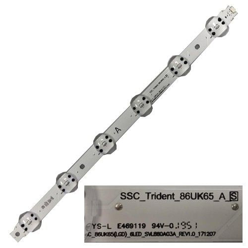 Tira 6 LEDS LG 86UL3E-TJ, TIPE A, SSC_Trident_86UK65_A_S, YS-L E469119 94V-0