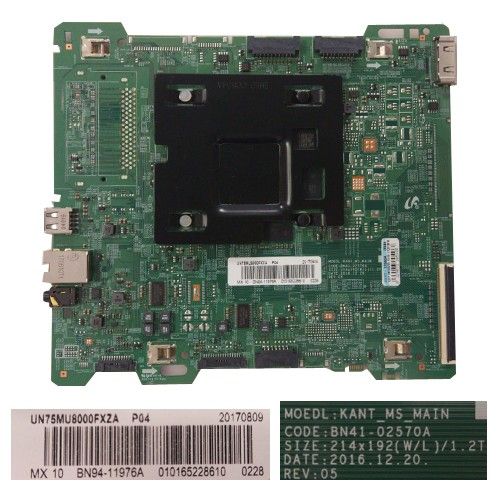 Placa Main BN94-11976A, BN41-02570A, Samsung UE75RU7170U