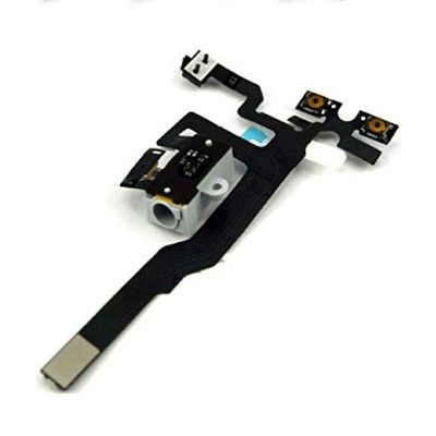 Cable Flex jack audio, boton mute, botones volumen..., Blanco, iPHone 4s