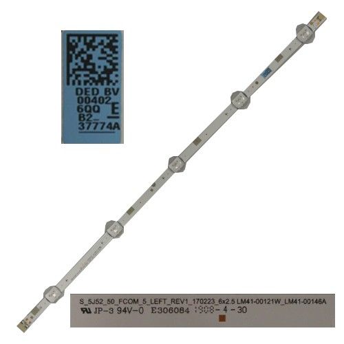 Tira 5 leds Samsung DB49J, BN37774A, E306084, LEFT LM41-00121W_LM41-00146A