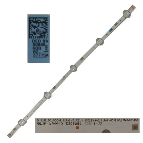 Tira 5 leds Samsung DB49J, BN37775A, E306084, RIGHT LM41-00121V_LM41-001454A