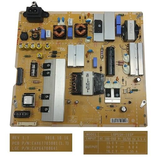 Fuente Alimentación LG 55SM9800PLA, EAX67703001(1.7) EAY64708641