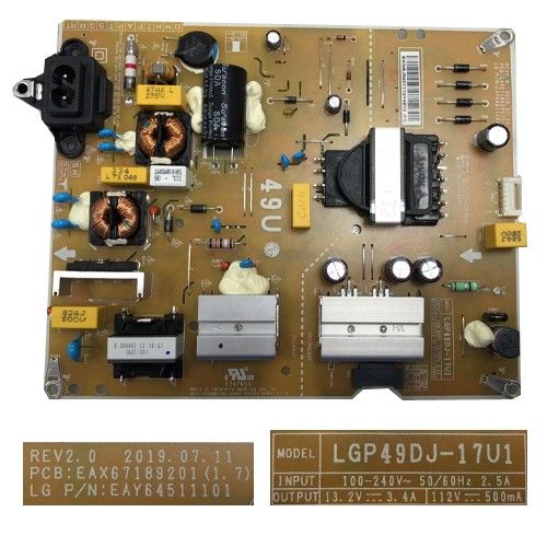 Fuente Alimentación LG 49UM7390PLC LGP49DJ-17U1 EAX67189201 (1.7) EAY64511101
