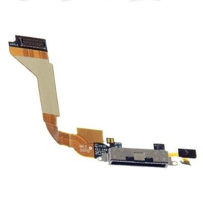 Cable Flex Conector de Carga, Microfono..., Negro, iPhone 4