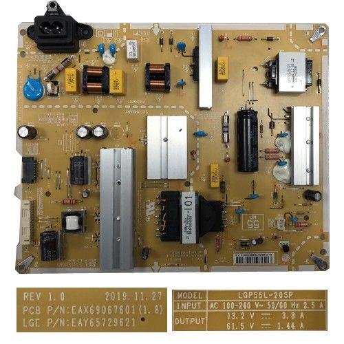 Fuente Alimentación LG 55NAN0906NA EAX69067601(1.8) EAY65729621 LGP55L-20SP