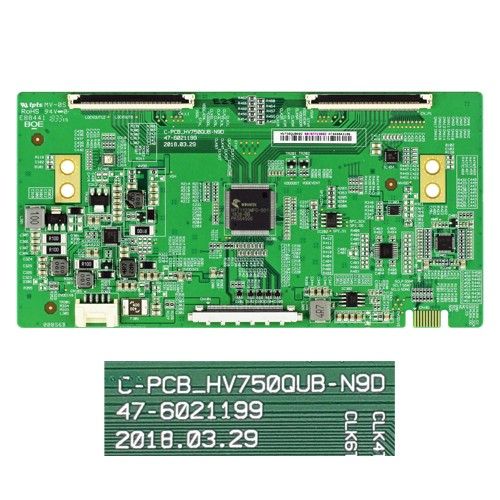 Placa T-Con C-PCB_HV750QUB-N9D, 47-6021199 LG 75UK6500PLA