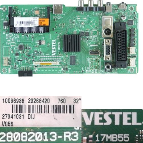 Placa Main VESTEL 17MB55, 28082013-R3, 23268420, Telefunken TE32182B311T10B